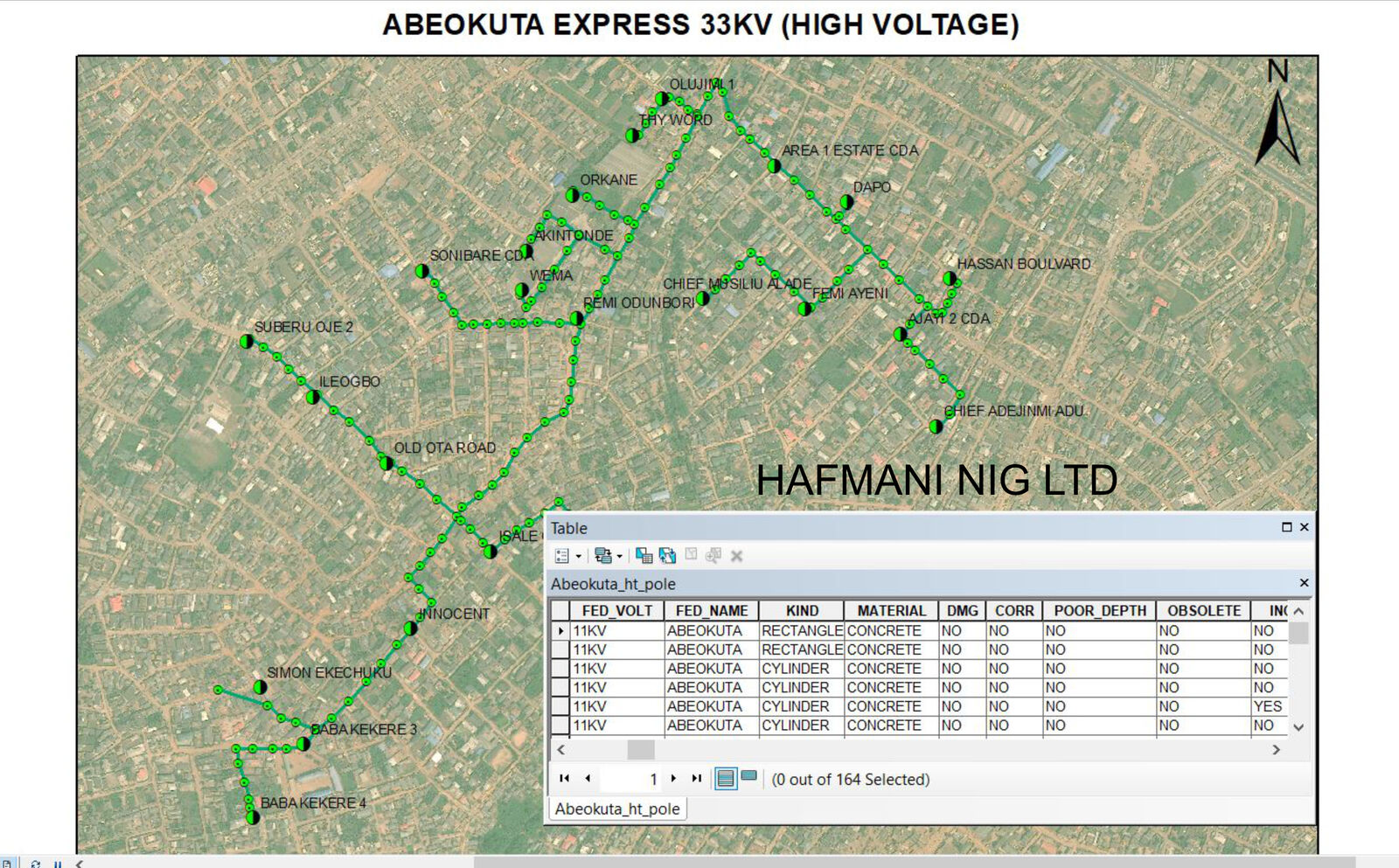 Abeokuta Express 33KV High Voltage Mapping