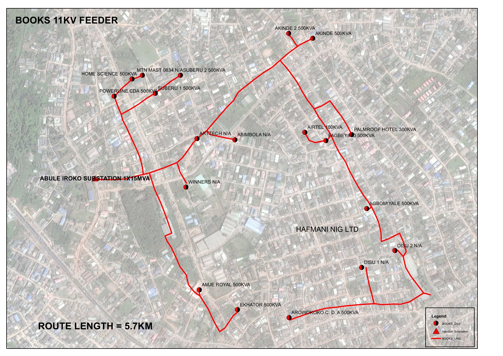 Books 11KV Feeder Map