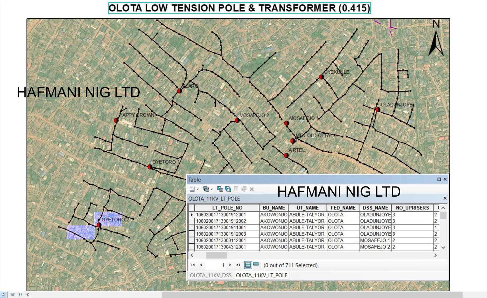 Olota Low Tension Pole and Transformer Mapping